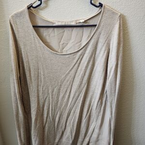Guess Beige Long Sleeve Blouse